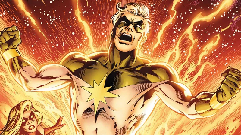 The original Captain Marvel on the cover of Secret Avengers #27.